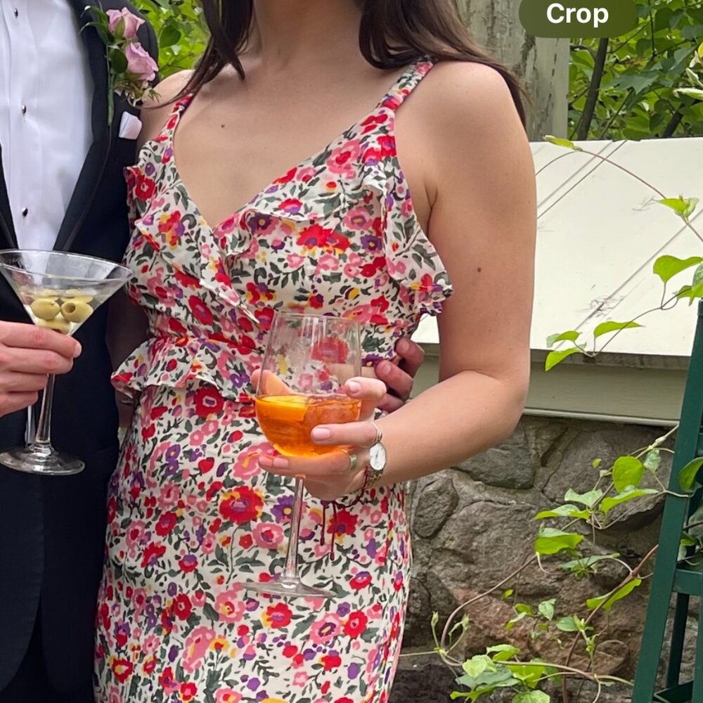 ASTR The Label Wildflower Ruffle Cutout Midi Dress